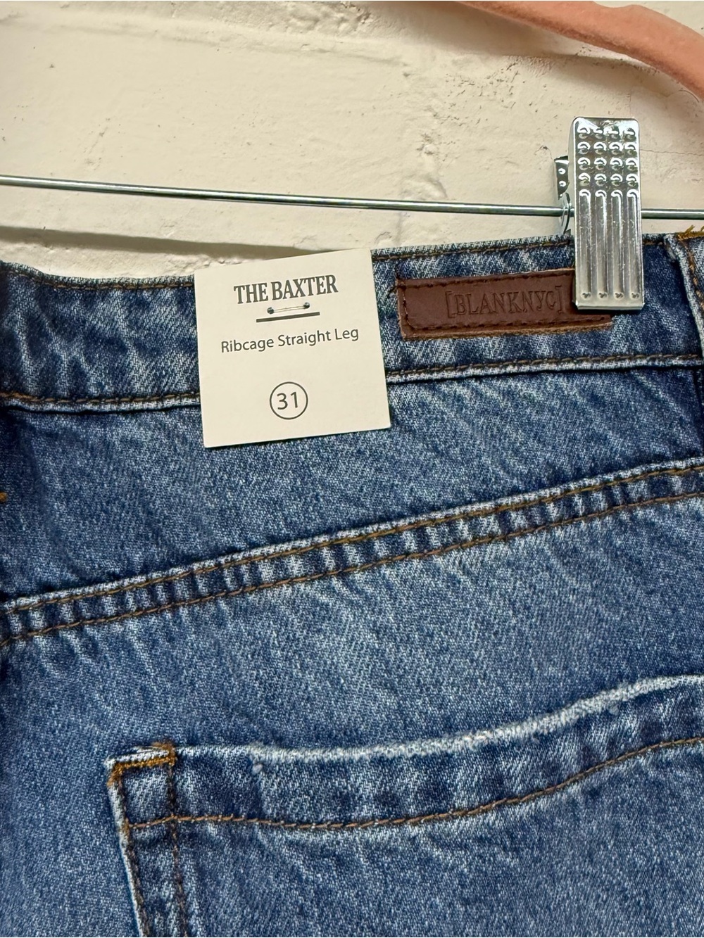 NWT BLANKNYC The Baxter Ribcage High Rise Straight Leg Jean Size 31 - Picture 6 of 9